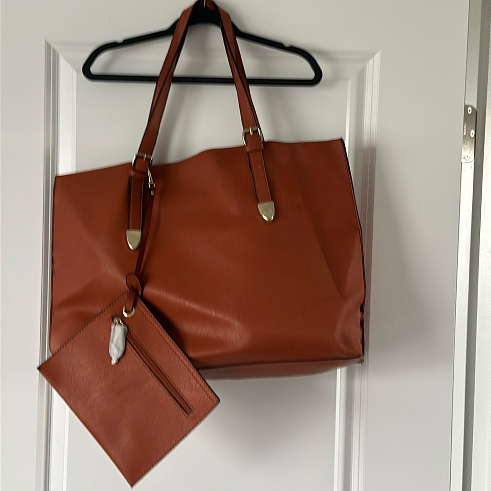 Faux Leather Tote Bag